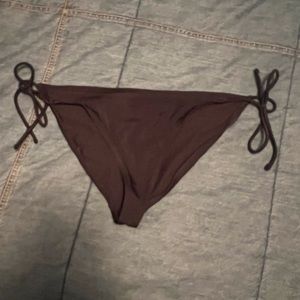 Black string bikini bottoms